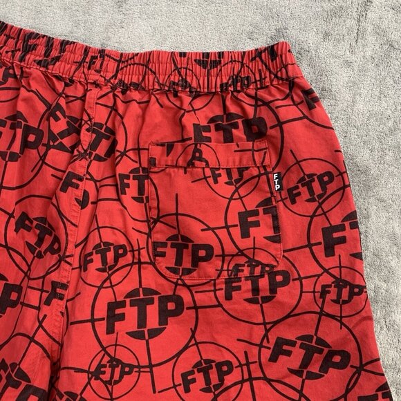 FTP Shorts Mens Large Red Crosshair All Over Print Streetwear FuckThePopulation - Picture 11 of 11